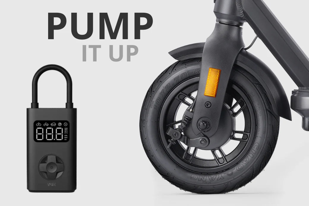 The VMAX Electric Air Compressor - the perfect accessory for your e-scooter