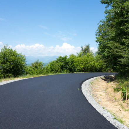 Mostly on smooth paved roads.