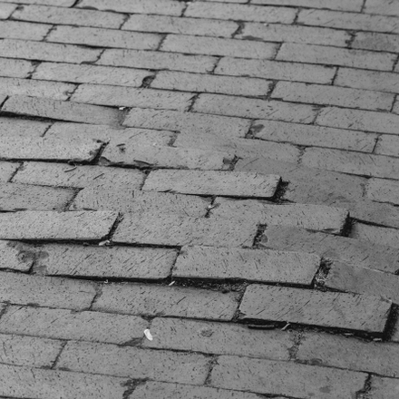 On paved roads with occasional uneven pavement.