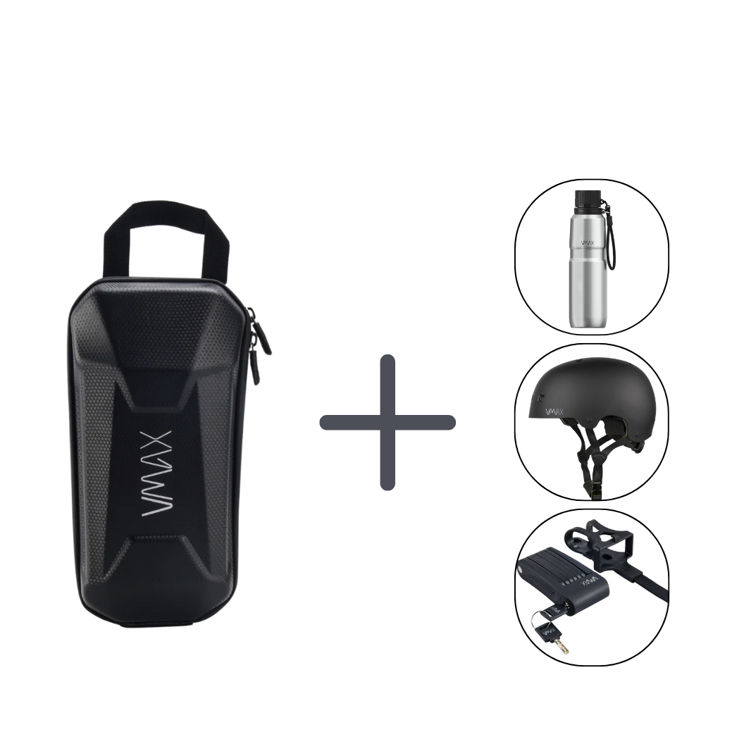 Rider Bundle: Folding lock + Bag + Bottle + Helmet