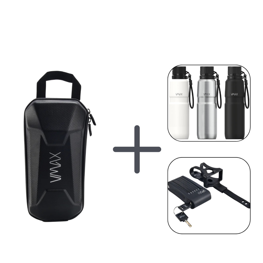 Rider Bundle: Folding lock + Bag + Bottle